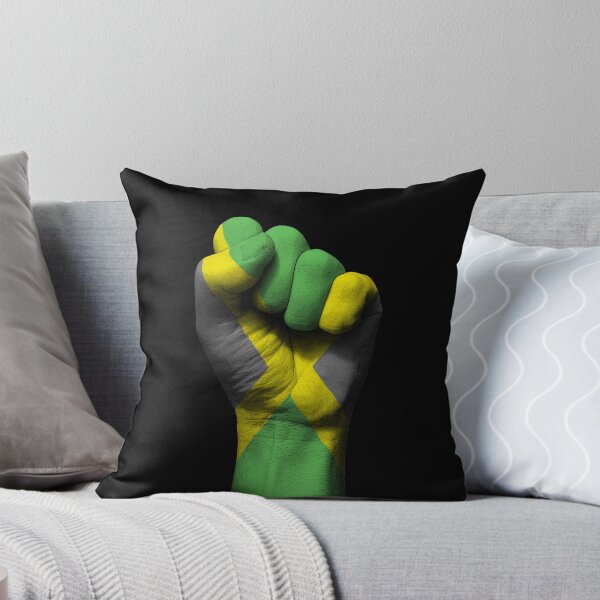 Item preview, Flag of Jamaica on a Raised Clenched Fist  designed and sold by JeffBartels.