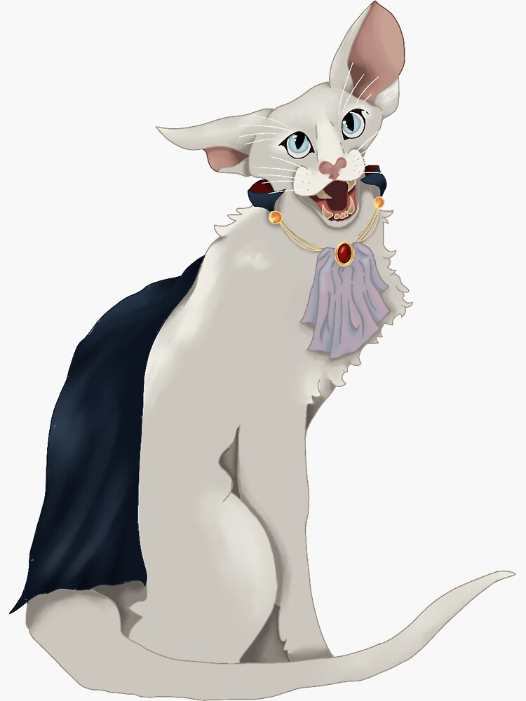 Thumbnail 3 of 3, Sticker, halloween vampire cat designed and sold by Viciousbon.