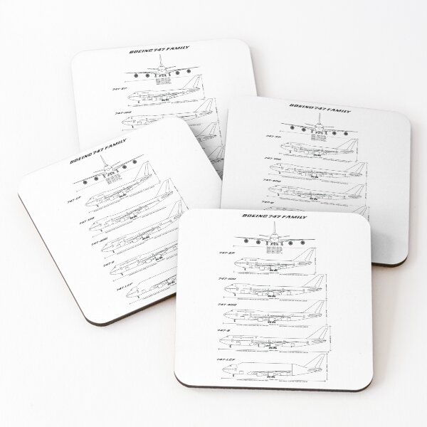 Item preview, Boeing 747 Family Blueprint (white) designed and sold by RyansWorkshop.