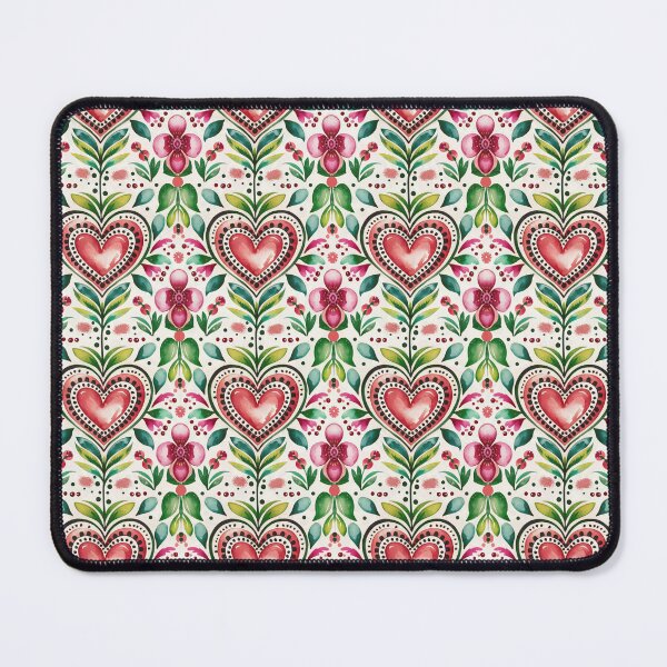 Item preview, Whimsical floral and heart pattern design designed and sold by paratynka.