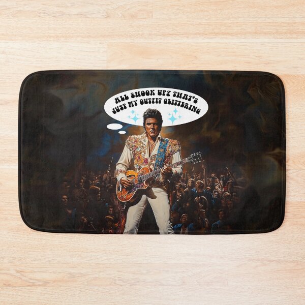 Item preview, All Shook Up? That's Just My Outfit Glittering" - Elvis Parody Illustration designed and sold by FacesArt.