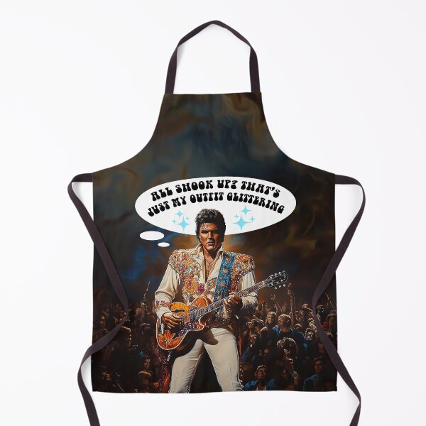 Item preview, All Shook Up? That's Just My Outfit Glittering" - Elvis Parody Illustration designed and sold by FacesArt.