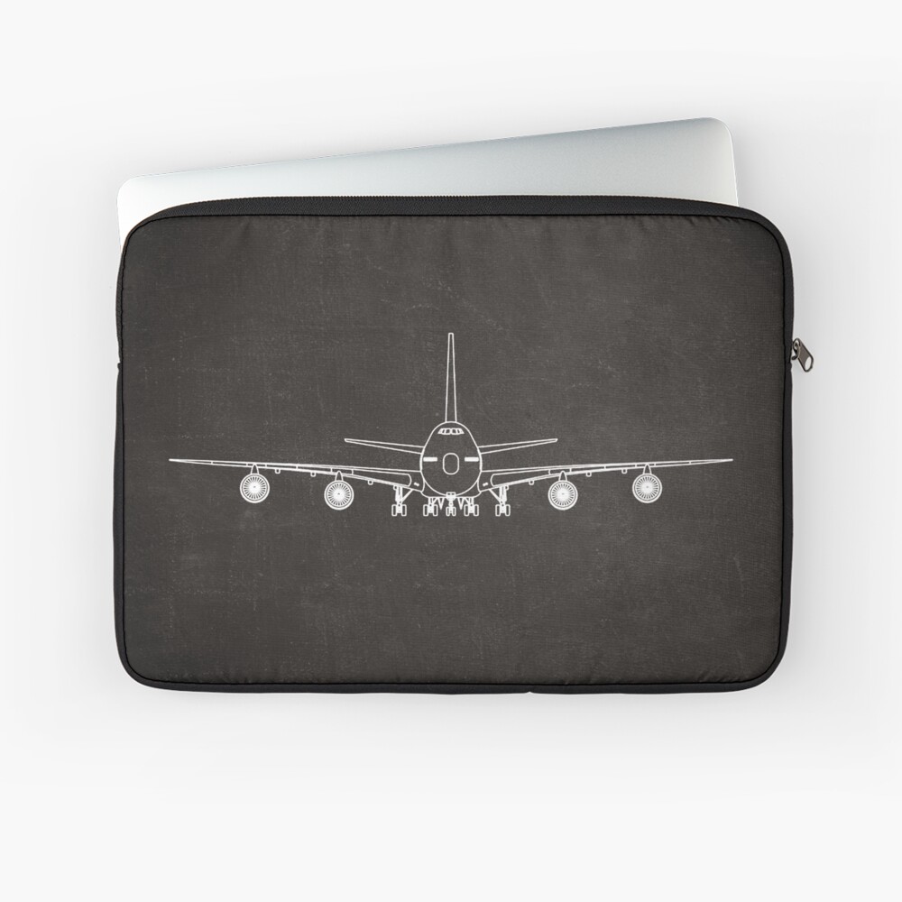 Boeing 747 Family Blueprint (chalkboard black) iPhone Case
