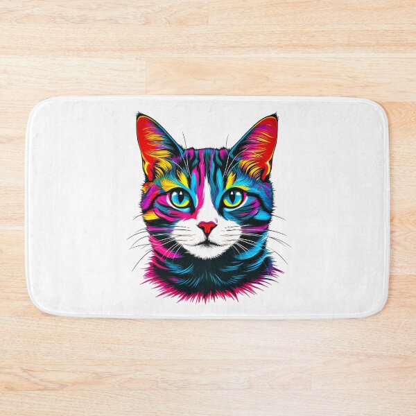 Item preview, Colored cat portrait designed and sold by michplante60.