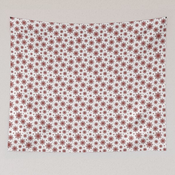 Item preview, Pattern of falling snowflakes "Inspiration" of red color on a white background designed and sold by Cherevan.