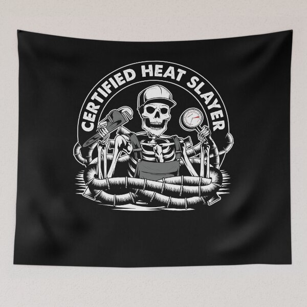 Item preview, Funny HVAC Technician Certified Heat Slayer designed and sold by Crush Retro®.