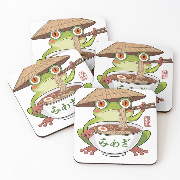Item preview, Kawaii Frog Eating Ramen Neko Japanese Noodles Anime Lovers T-Shirt designed and sold by Christian  Clothing.