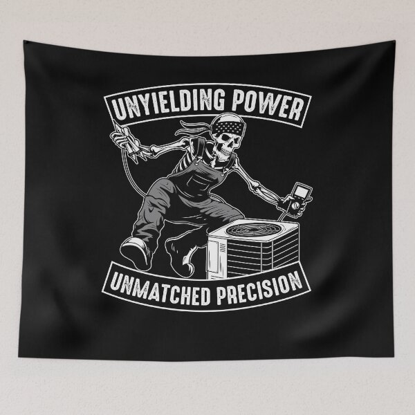 Item preview, Funny HVAC Technician Unyielding Power designed and sold by Crush Retro®.