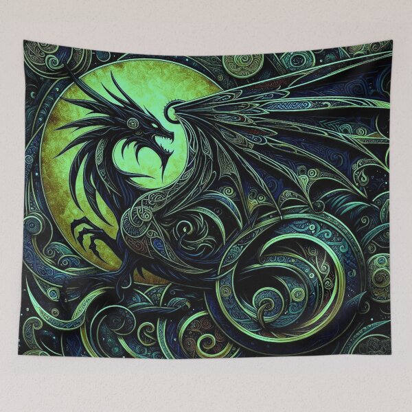 Item preview, Abstract Medieval Blue Dragon  designed and sold by TheDarkWardrobe.