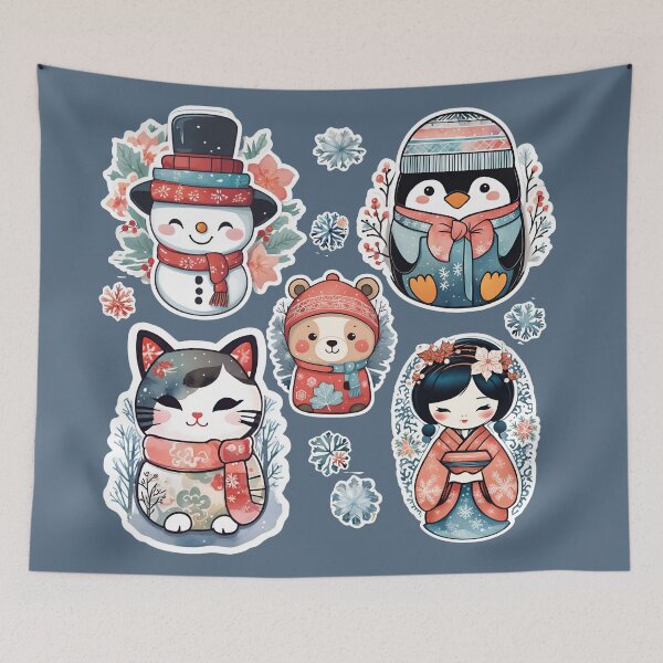 Item preview, winter cuties - Japanese inspiration designed and sold by VickyJo111.