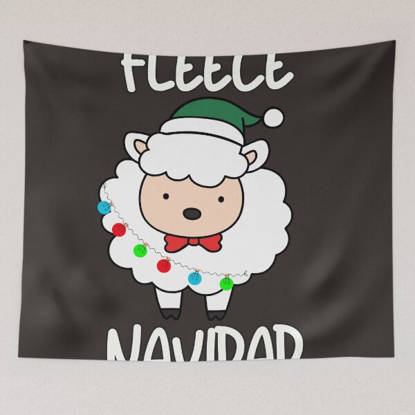 Item preview, Fleece Navidad Sheep Shirt with Green Hat – Funny Xmas Pun Top designed and sold by wedad01.