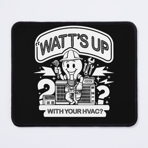 Item preview, Funny HVAC Technician Cute Watt's Up designed and sold by Crush Retro®.