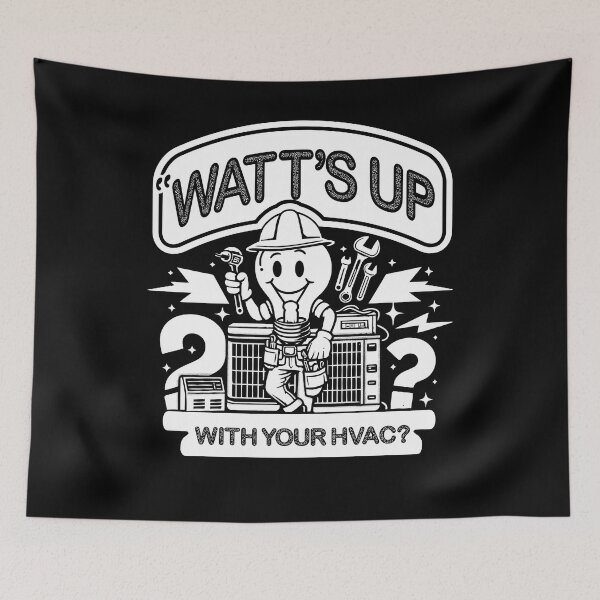 Item preview, Funny HVAC Technician Cute Watt's Up designed and sold by Crush Retro®.