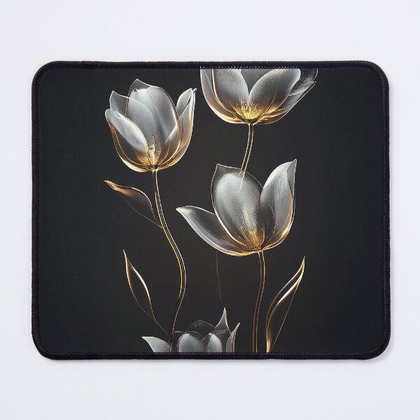 Item preview, White & Gold Flowers designed and sold by Graphoteka.