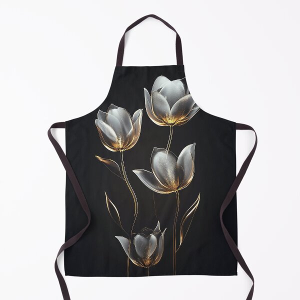 Item preview, White & Gold Flowers designed and sold by Graphoteka.