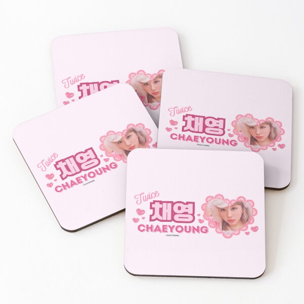 Item preview, TWICE Chaeyoung Kpop Girl Group Pink Banner Collage Design With Member Names in Hangul designed and sold by AJUNICE STUDIO.