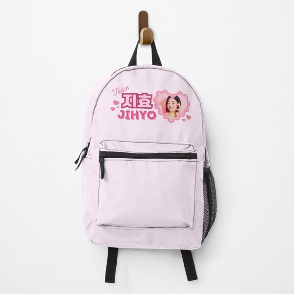 Item preview, TWICE Jihyo Kpop Girl Group Pink Banner Collage Design With Member Names in Hangul designed and sold by AJUNICE STUDIO.