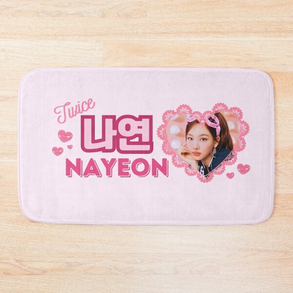 Item preview, TWICE Nayeon Kpop Girl Group Pink Banner Collage Design With Member Names in Hangul designed and sold by AJUNICE STUDIO.