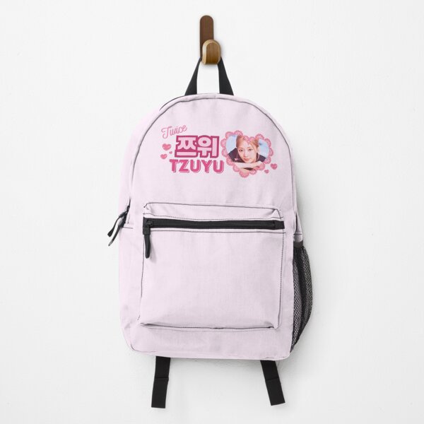 Item preview, TWICE Tzuyu Kpop Girl Group Pink Banner Collage Design With Member Names in Hangul designed and sold by AJUNICE STUDIO.