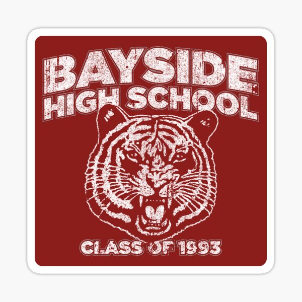 Bayside High School Tigers Logo Saved By The Bell Sticker For Sale By ...