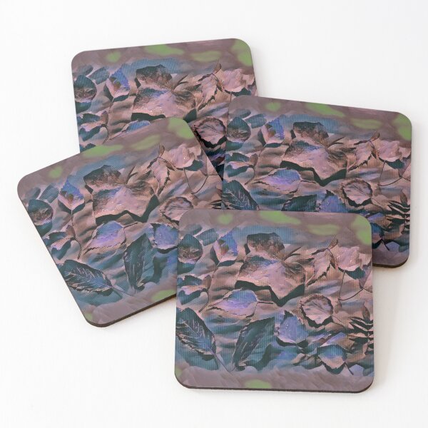 Item preview, DUSTY MAROON, DUSTY PURPLE, TEAL, COPPER RED BLUE AND GREEN  PAINTED FALL LEAVES designed and sold by Most1234.