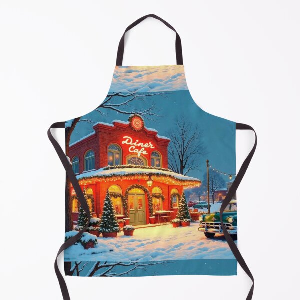 Item preview, CLASSIC RETRO VINTAGE 1950'S OLD CAR DINER CAFE WINTER SCENE 3 designed and sold by Arts4U.