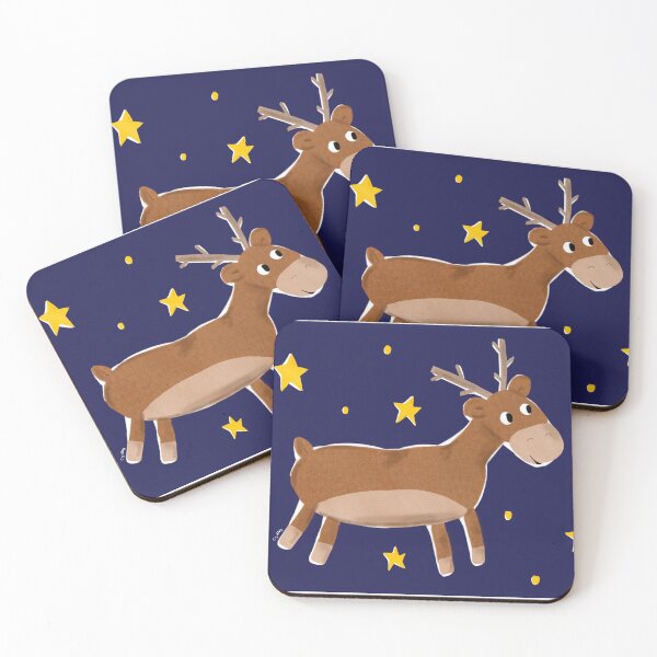 Item preview, Flying reindeer in a starry sky  designed and sold by Charlotsart .