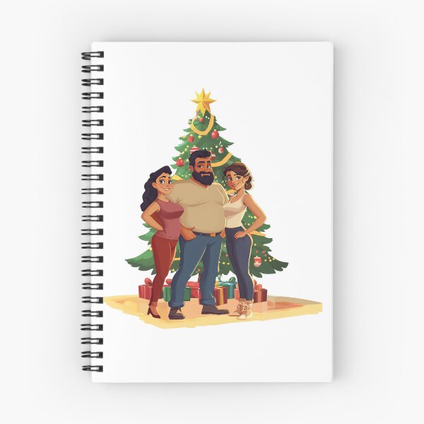 Item preview, Dad, mom and daughter by the Christmas tree during Christmas designed and sold by All43.
