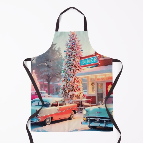 Item preview, WINTER HOLIDAYS CHRISTMAS OLD CARS NEON CUTE DINER SCENE 4 designed and sold by Arts4U.