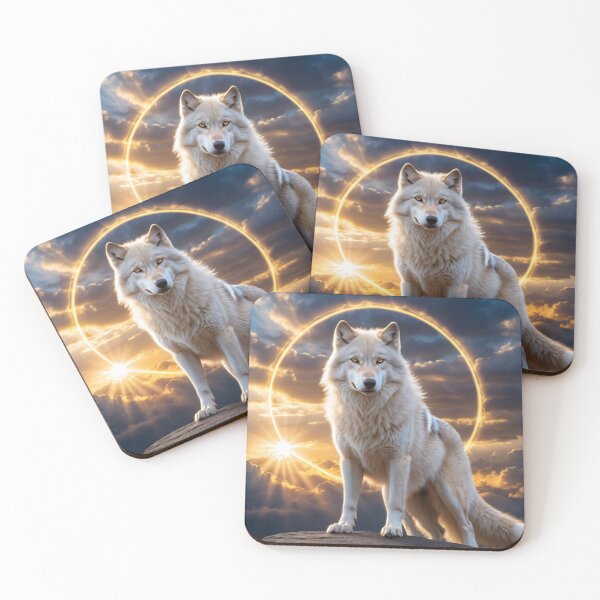 Item preview, Majestic White Wolf Sunset designed and sold by RebelPaintBrush.