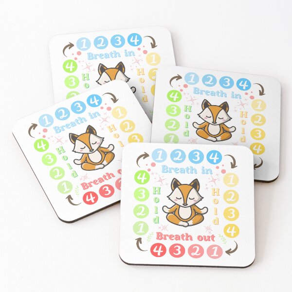 Item preview, Square Breathing - Therapy Tool - Meditating Fox designed and sold by MonkaDesigns.