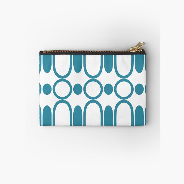 Item preview, Circle pattern with stretched patterns in between on white background (blue) designed and sold by Tokofereal.