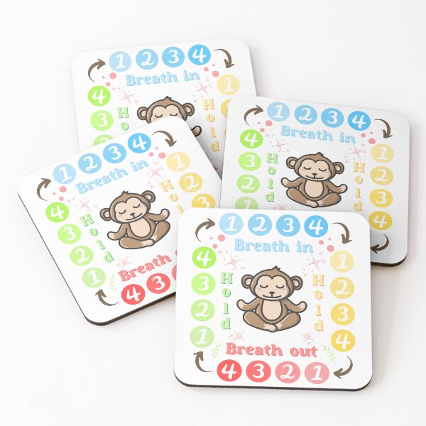Item preview, Square Breathing - Therapy Tool - Meditating Monkey designed and sold by MonkaDesigns.