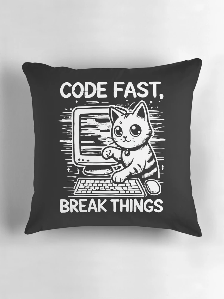 Thumbnail 3 of 4, Pillow, Code Fast designed and sold by OffensiveFun.