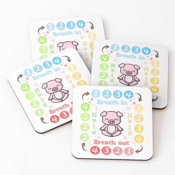 Item preview, Square Breathing - Therapy Tool - Meditating Piggy designed and sold by MonkaDesigns.