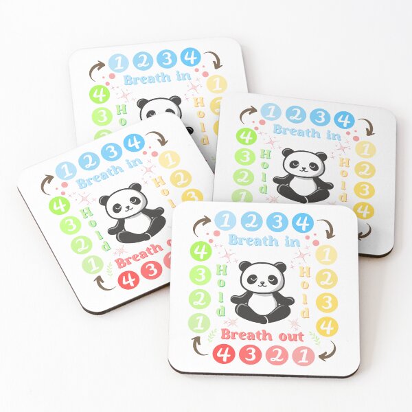 Item preview, Square Breathing - Therapy Tool - Meditating Panda designed and sold by MonkaDesigns.