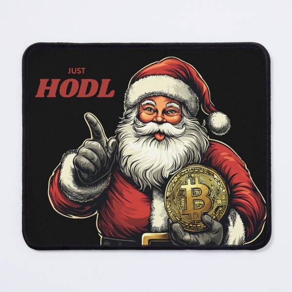 Item preview, Just Hodl Santa Bitcoin designed and sold by NicolasGlowArt.