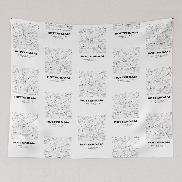 Item preview, Rotterdam Minimalist Map Art | Netherlands | 51.9225° N, 4.4791° E designed and sold by RM-Journey.