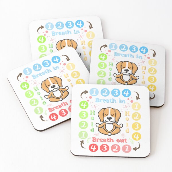 Item preview, Square Breathing - Therapy Tool - Meditating Dog designed and sold by MonkaDesigns.