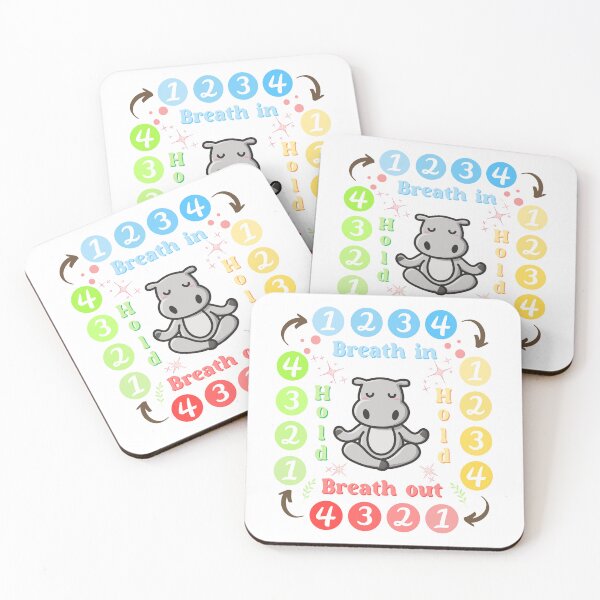 Item preview, Square Breathing - Therapy Tool - Meditating Hippo designed and sold by MonkaDesigns.