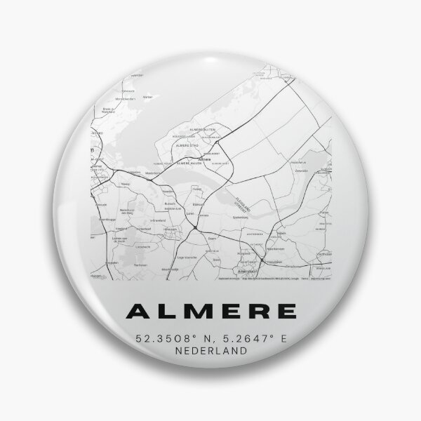 Item preview, Almere Minimalist Map Art | Netherlands | 52.3508° N, 5.2647° E designed and sold by RM-Journey.