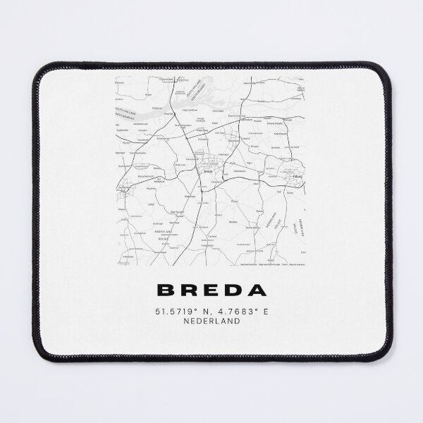 Item preview, Breda Minimalist Map Art | Netherlands | 51.5719° N, 4.7683° E designed and sold by RM-Journey.
