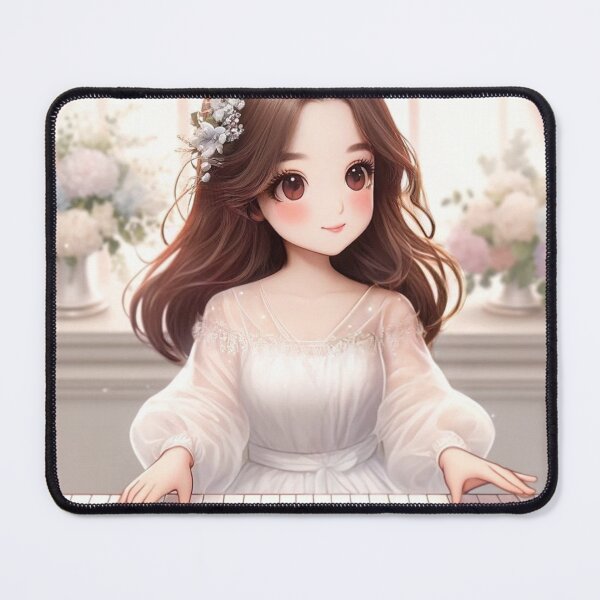 Item preview, Cute female playing piano  designed and sold by GingaDesigns.