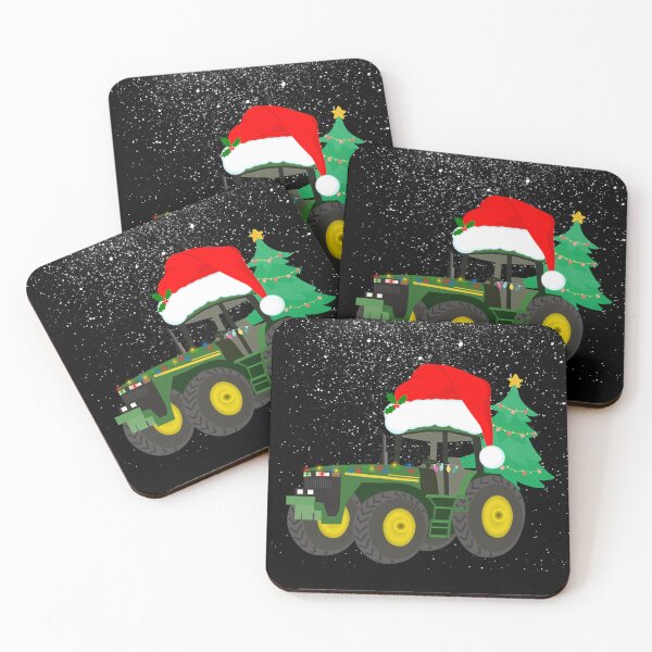 Item preview, Christmas Farm Tractor Christmas Tree Lights Santa Farmer, Christmas on the Farm Tractor Sleigh Ugly Christmas designed and sold by Dabbing Turtle Designs.