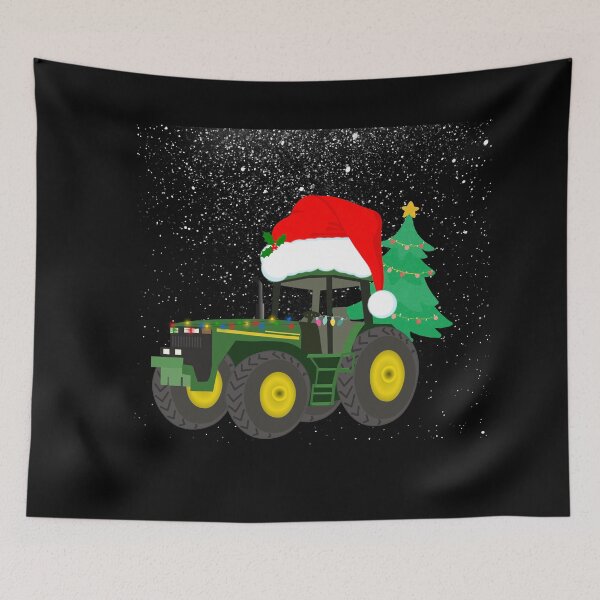 Item preview, Christmas Farm Tractor Christmas Tree Lights Santa Farmer, Christmas on the Farm Tractor Sleigh Ugly Christmas designed and sold by Dabbing Turtle Designs.