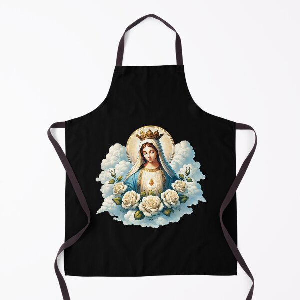 Item preview, Virgin Mary Floral Sacred Heart Art designed and sold by DrawHandArt.