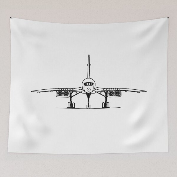 Item preview, Concorde Supersonic Airliner Blueprint (white) designed and sold by RyansWorkshop.