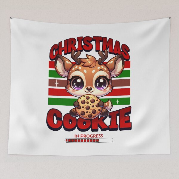Item preview, Christmas Cookie In Progress – Festive Deer designed and sold by Belarte.shop.