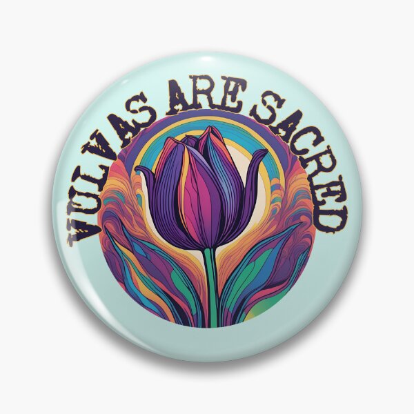 Item preview, Vulvas Are Sacred - Psychedelic Tulip Art designed and sold by Hayley Mousley.