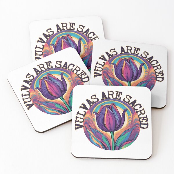 Item preview, Vulvas Are Sacred - Psychedelic Tulip Art designed and sold by Hayley Mousley.